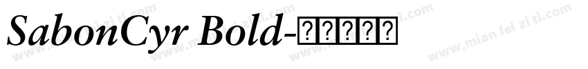 SabonCyr Bold字体转换